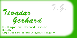 tivadar gerhard business card